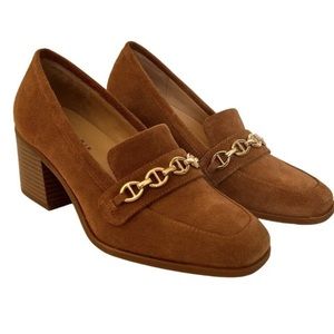 Alex Marie 4 Feature Technology Chunky Heeled Loafers With Gold Chain Womens 9.5